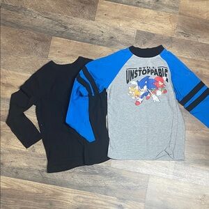 New Mix Kids Long Sleeve Tee - Blue, Black, and Gray